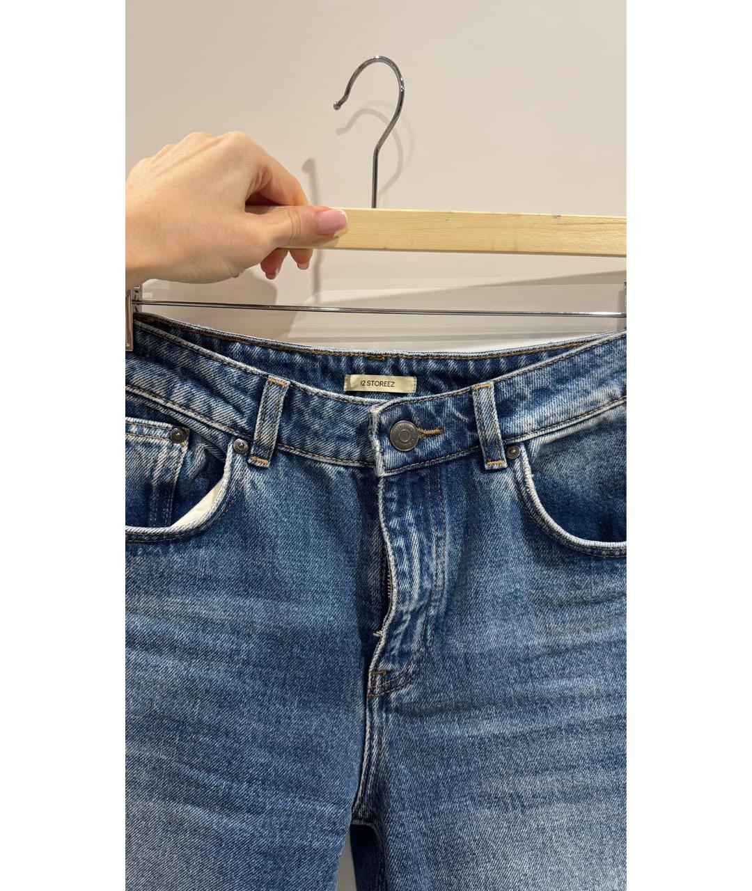 12 STOREEZ Синие прямые джинсы, фото 4