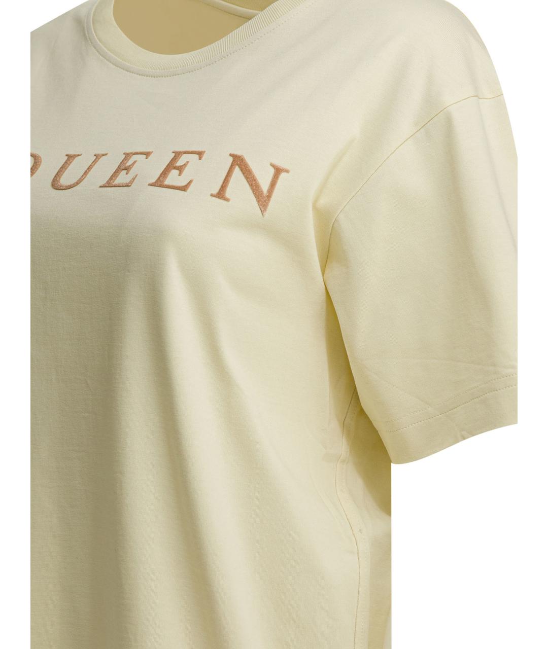 ALEXANDER MCQUEEN Белая хлопковая футболка, фото 4