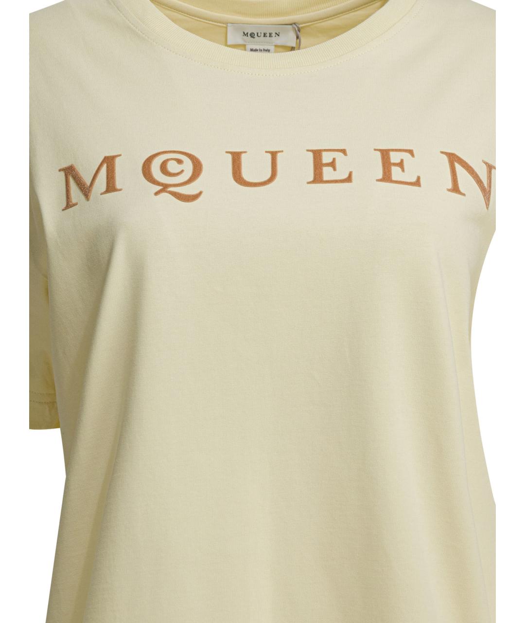 ALEXANDER MCQUEEN Белая хлопковая футболка, фото 3