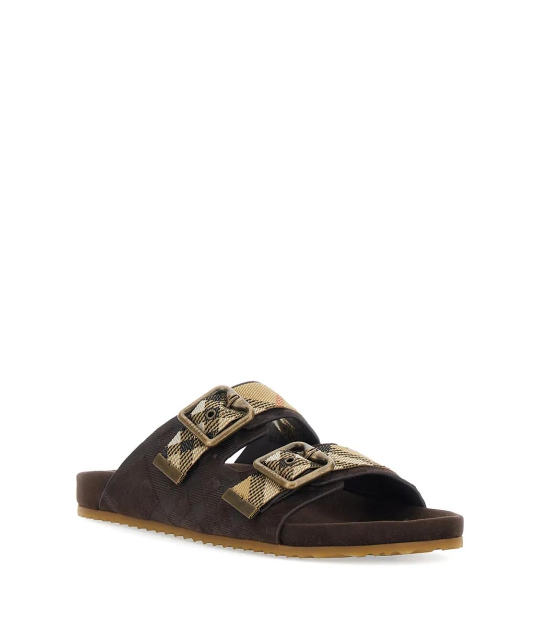 BURBERRY Коричневые синтетические сандалии, фото 3