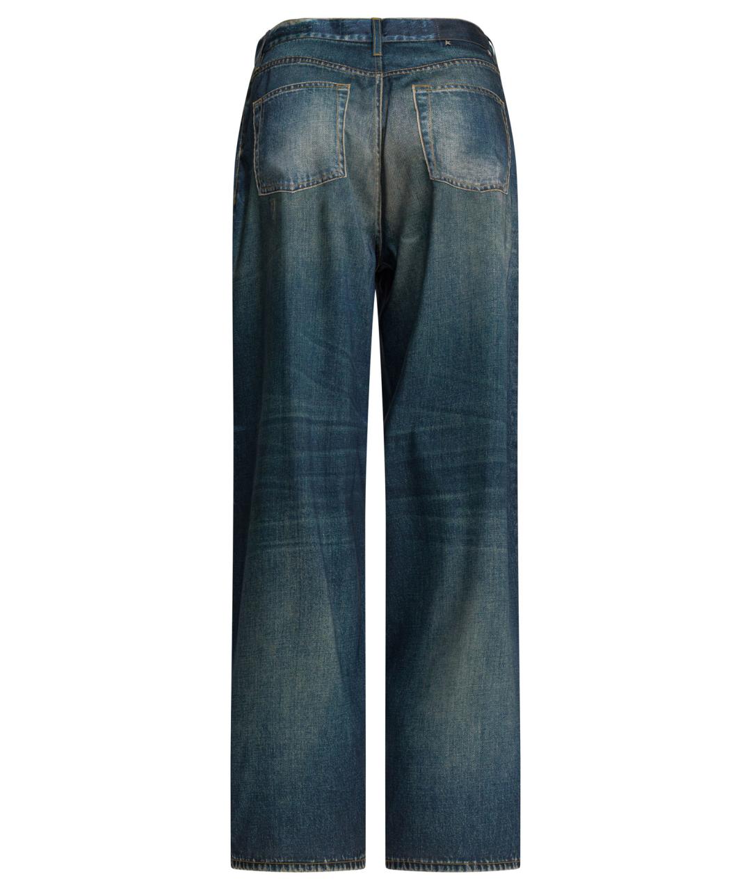 GOLDEN GOOSE DELUXE BRAND Синие прямые джинсы, фото 2