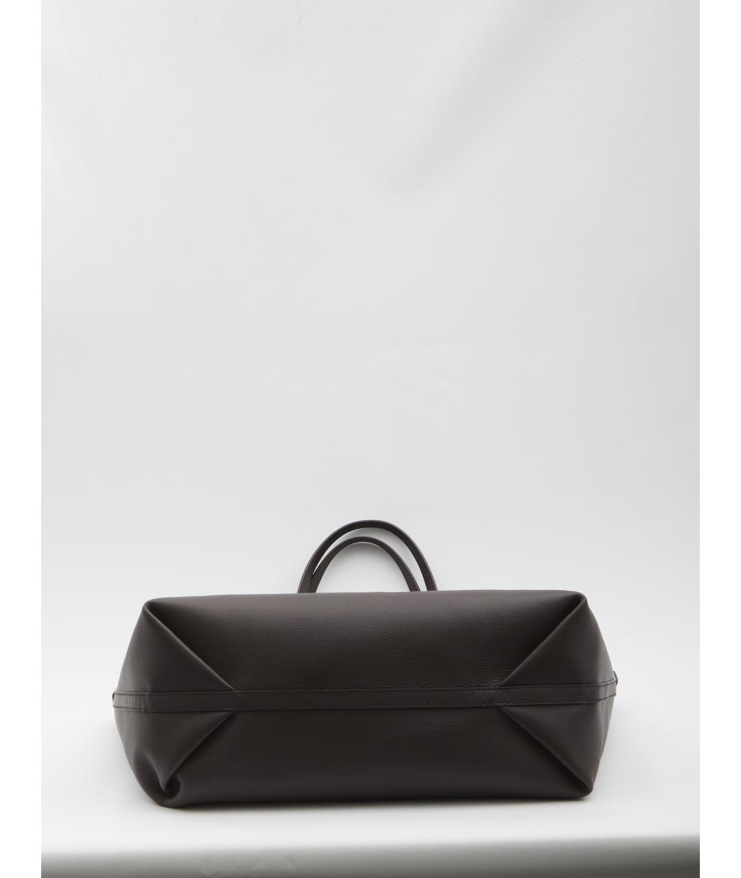 BURBERRY Коричневая кожаная сумка тоут, фото 3