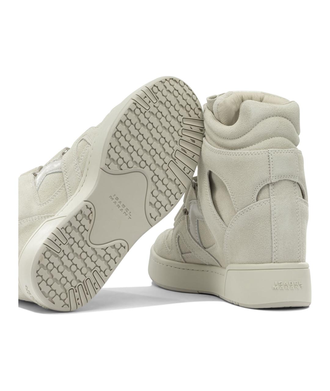 ISABEL MARANT Бежевые замшевые кроссовки, фото 5