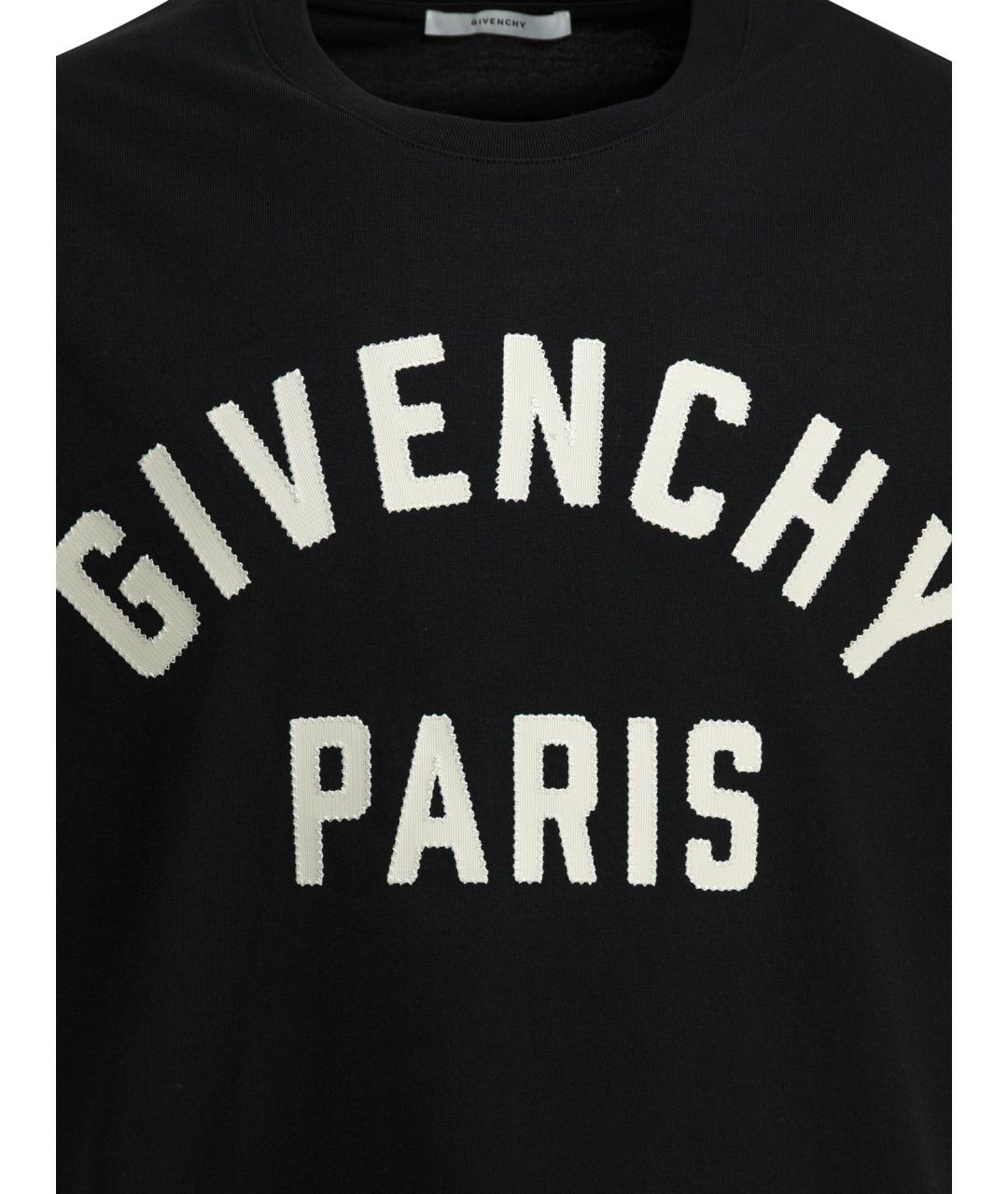 GIVENCHY Черная хлопковая футболка, фото 3
