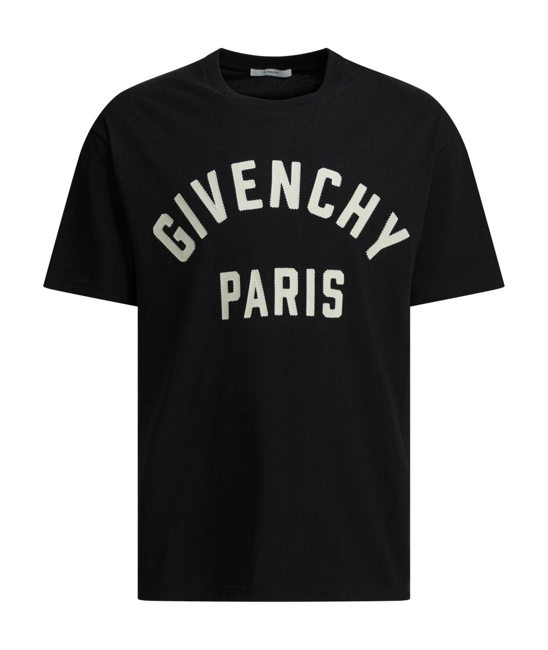 GIVENCHY Черная хлопковая футболка, фото 1