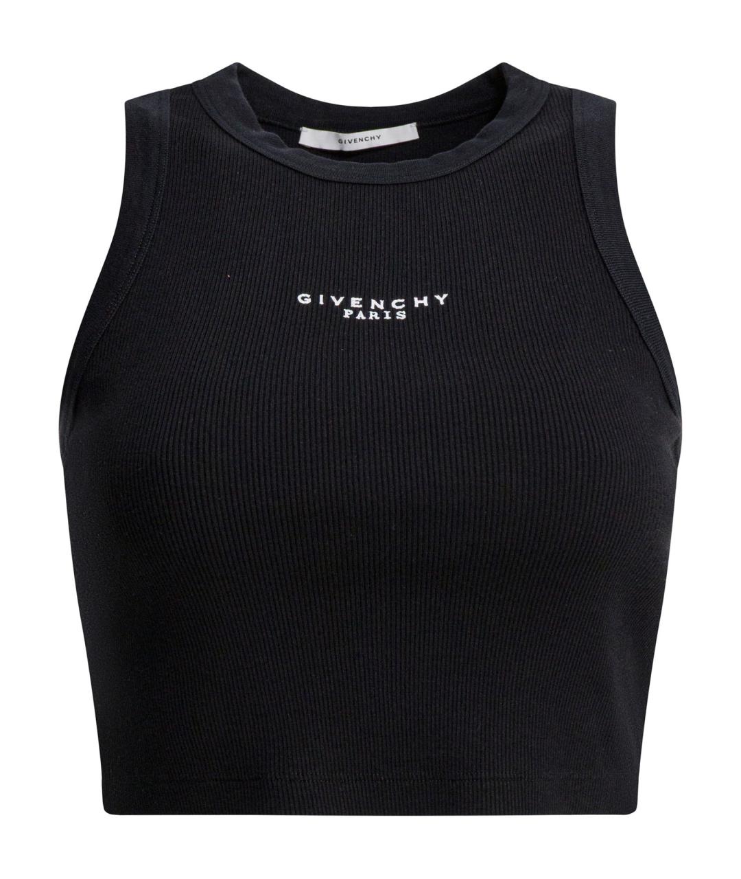 GIVENCHY Черная хлопковая майка, фото 1