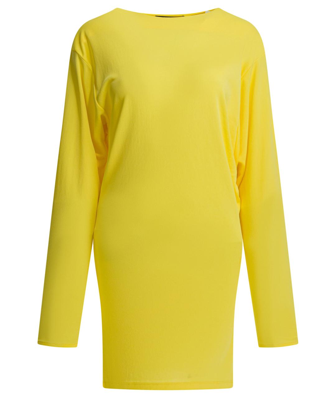 JACQUEMUS Желтое вискозное повседневное платье, фото 1