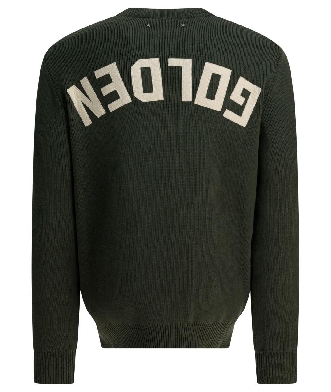 GOLDEN GOOSE DELUXE BRAND Зеленый хлопковый джемпер / свитер, фото 2