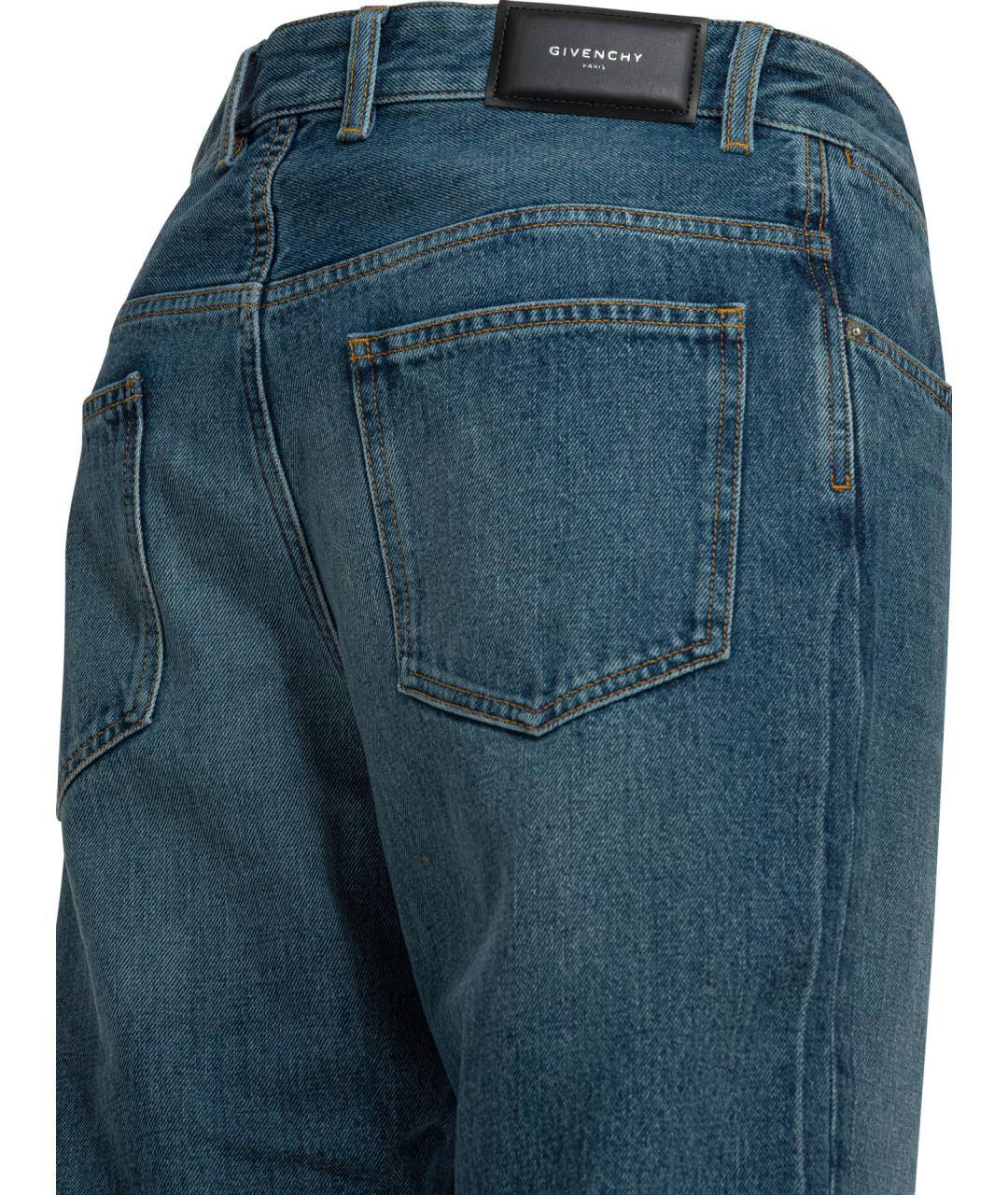 GIVENCHY Синие хлопковые прямые джинсы, фото 4