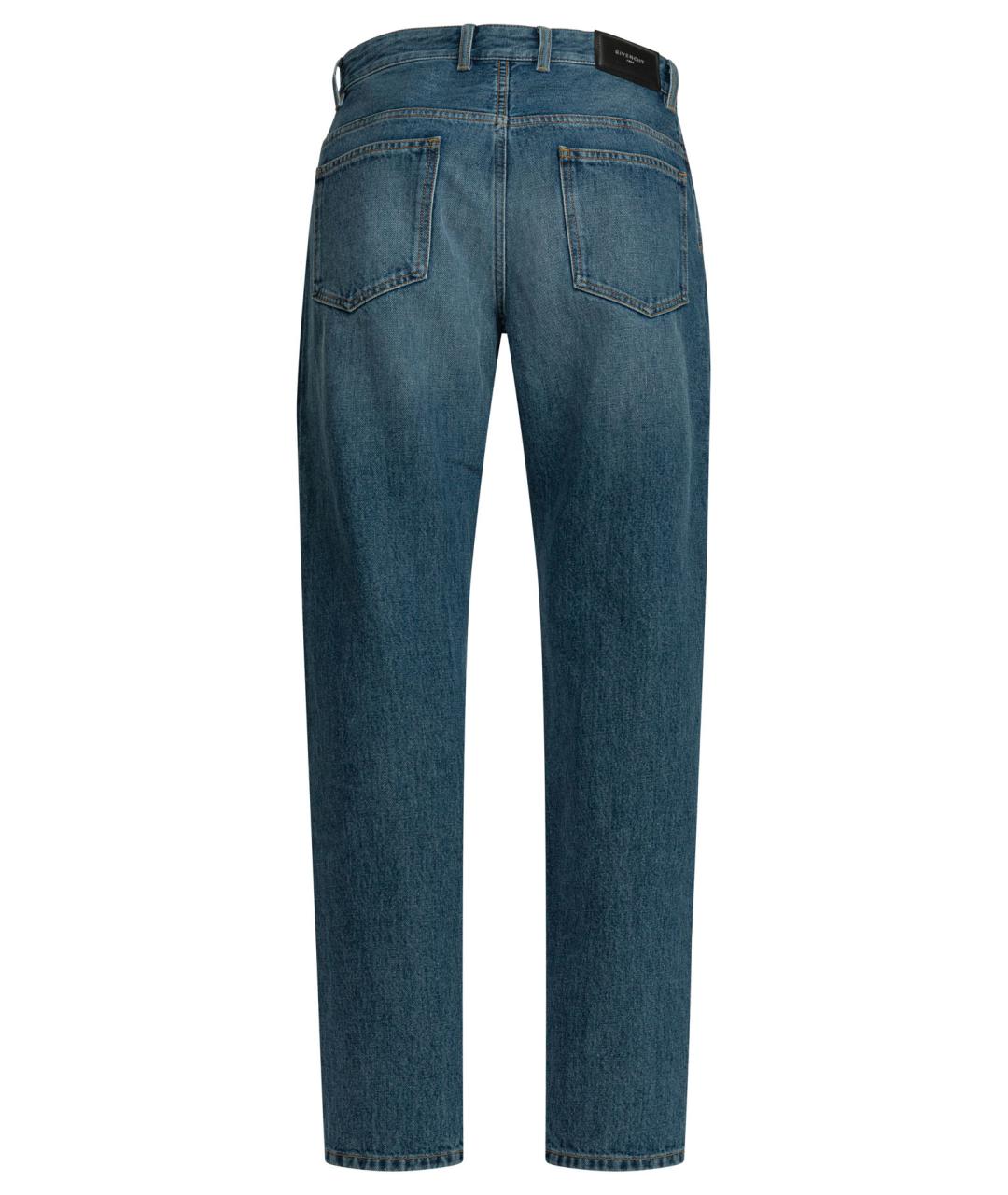 GIVENCHY Синие хлопковые прямые джинсы, фото 2