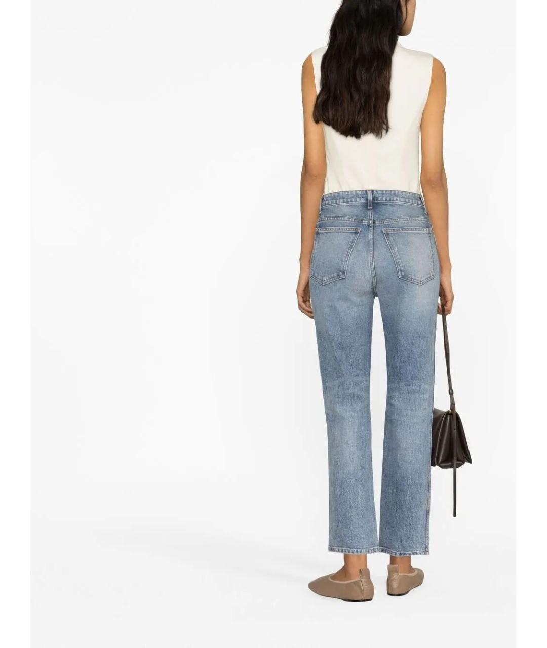 KHAITE Синие хлопковые прямые джинсы, фото 2