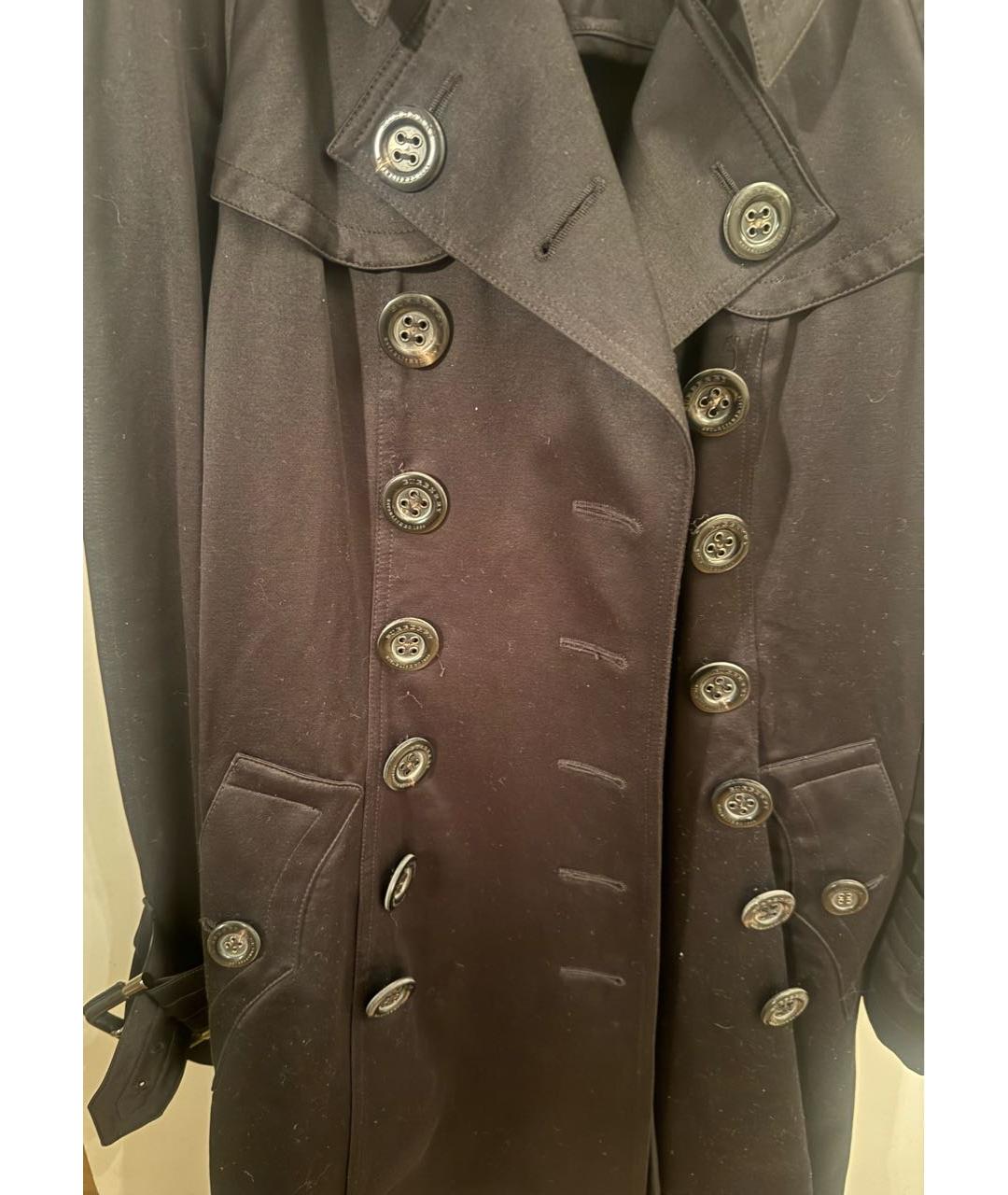 BURBERRY Черный хлопковый тренч/плащ, фото 5