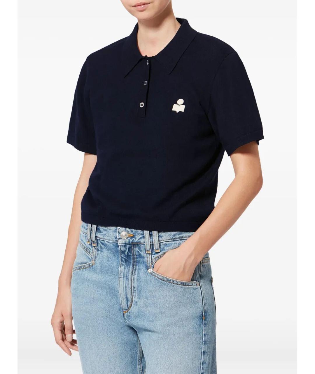 ISABEL MARANT Синяя хлопковая футболка, фото 4