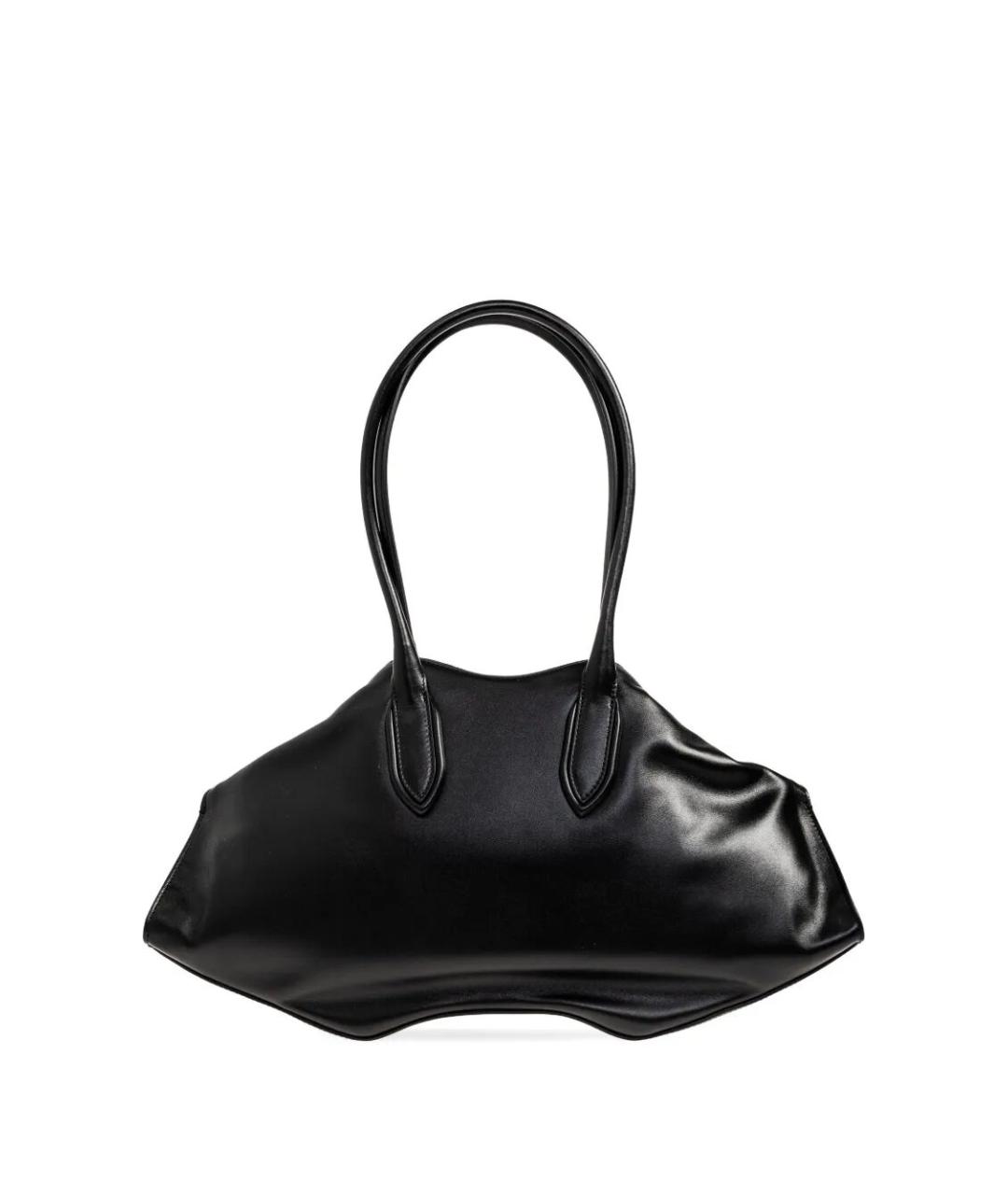 ALEXANDER MCQUEEN Черная кожаная сумка с короткими ручками, фото 4