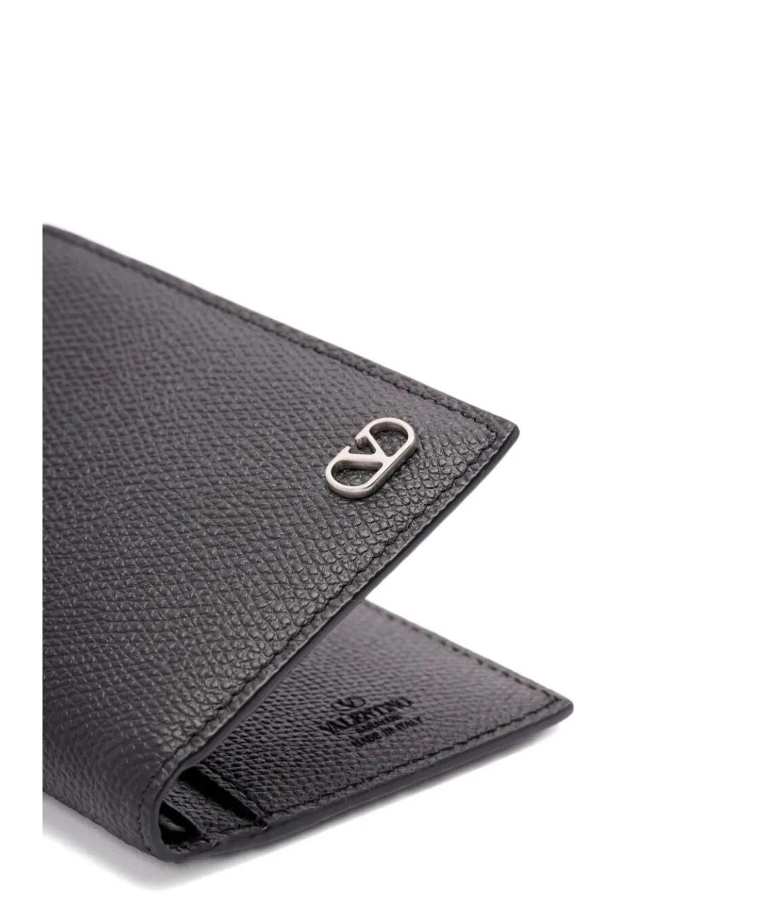 VALENTINO Черный кожаный кардхолдер, фото 4