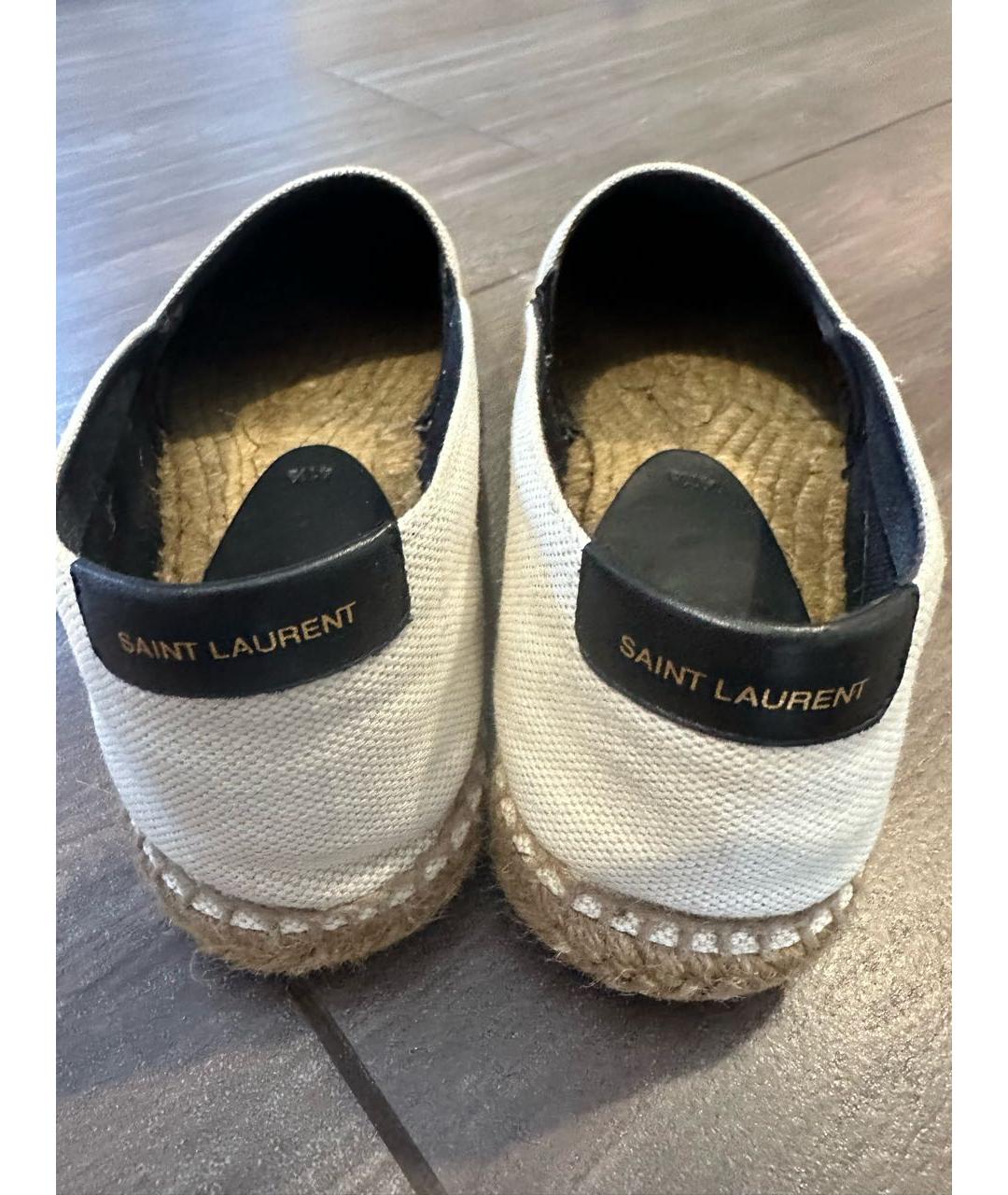 SAINT LAURENT Бежевые текстильные эспадрильи, фото 3