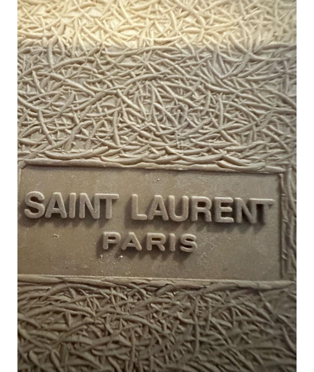 SAINT LAURENT Бежевые текстильные эспадрильи, фото 6