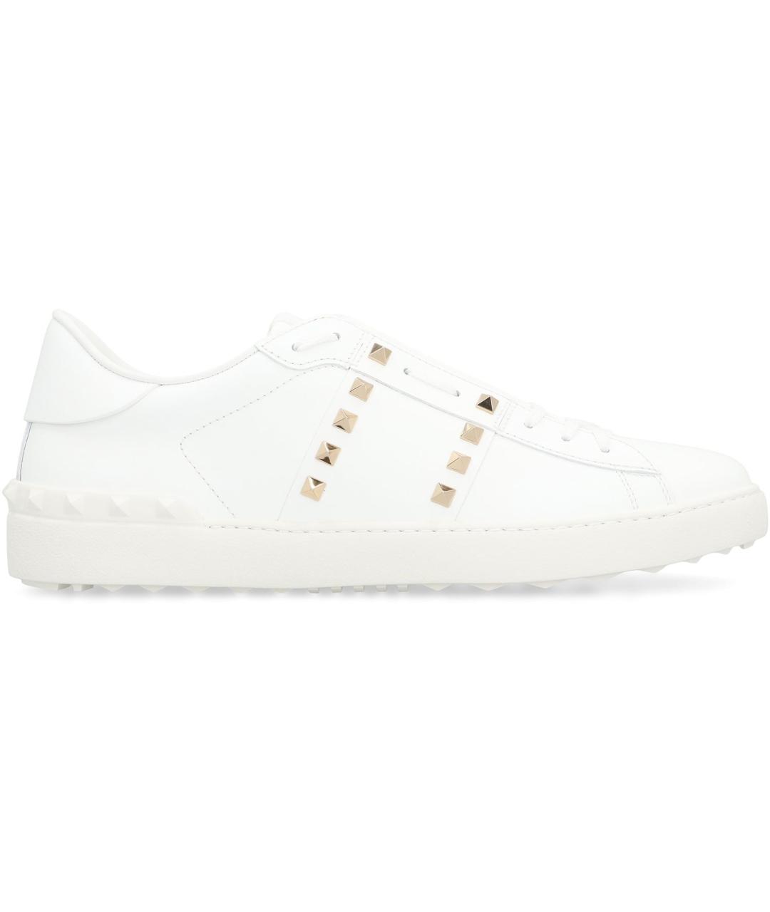 VALENTINO Белые кожаные низкие кроссовки / кеды, фото 2