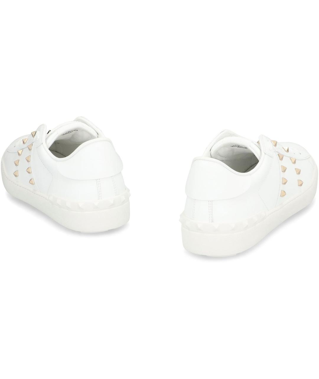 VALENTINO Белые кожаные низкие кроссовки / кеды, фото 4