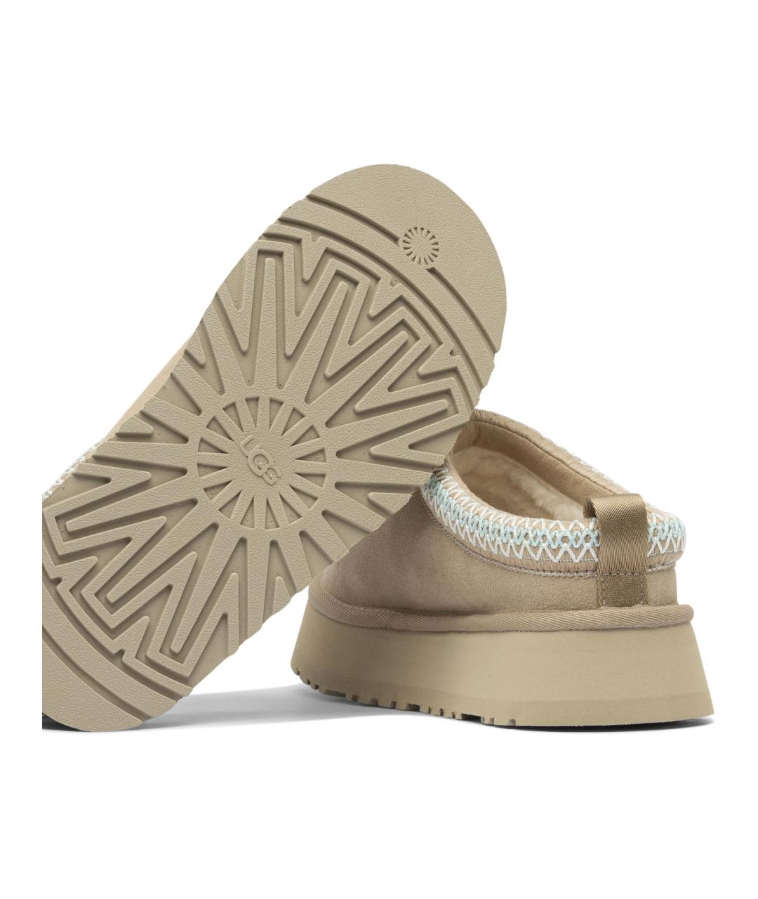 UGG AUSTRALIA Бежевые замшевые сабо, фото 5