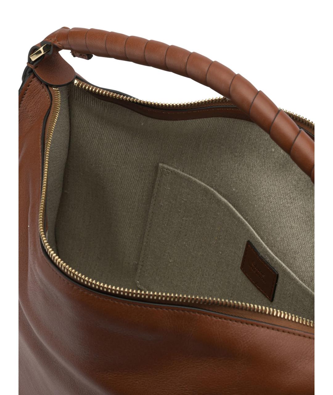 CHLOE Коричневая кожаная сумка через плечо, фото 5