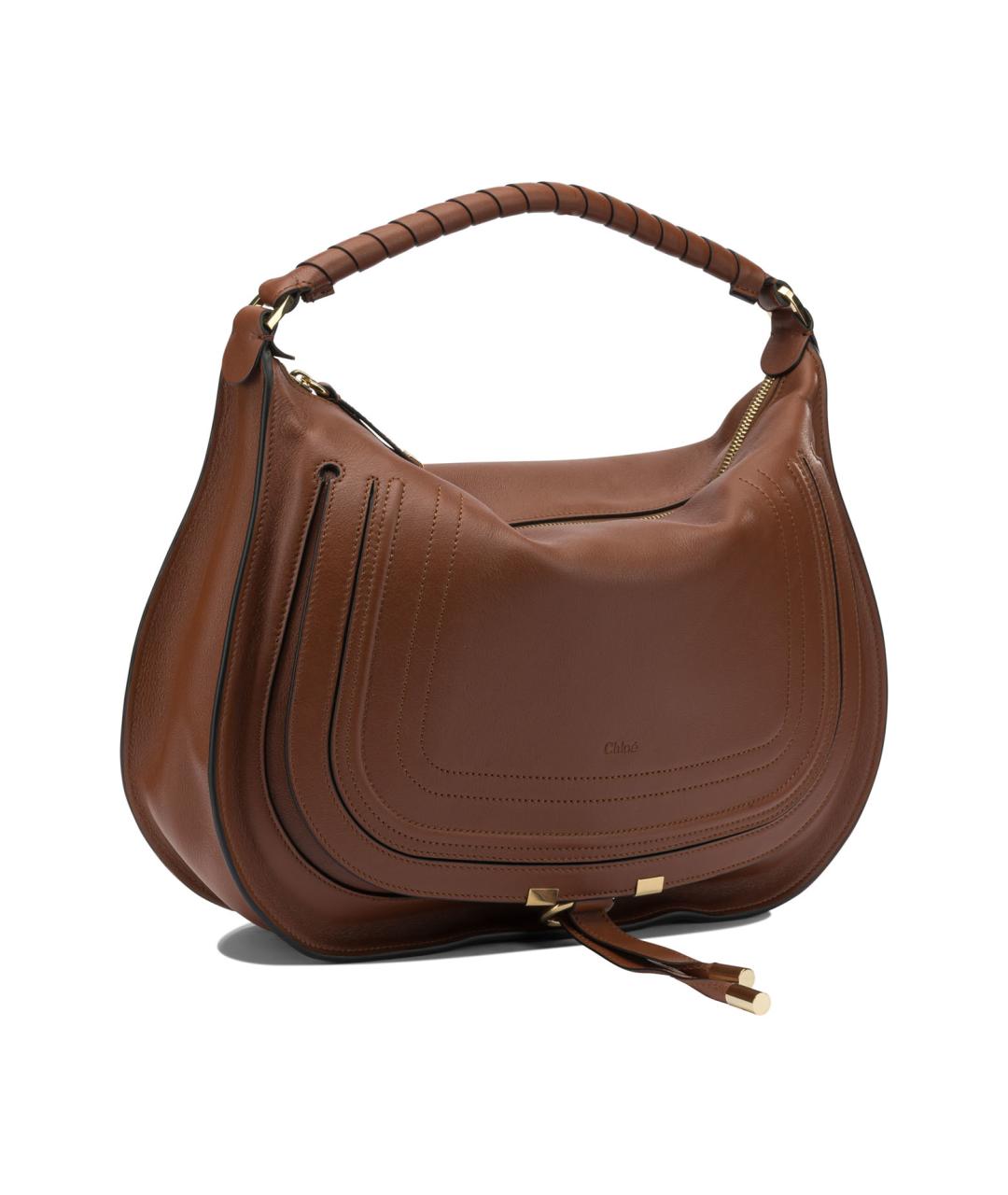 CHLOE Коричневая кожаная сумка через плечо, фото 2