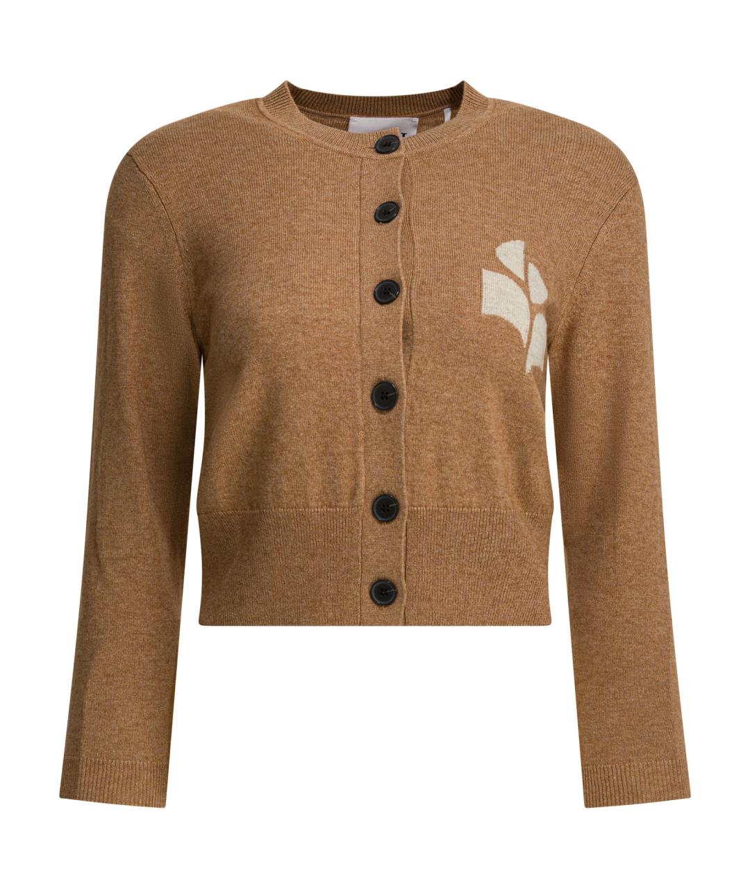 ISABEL MARANT Коричневый хлопковый кардиган, фото 1