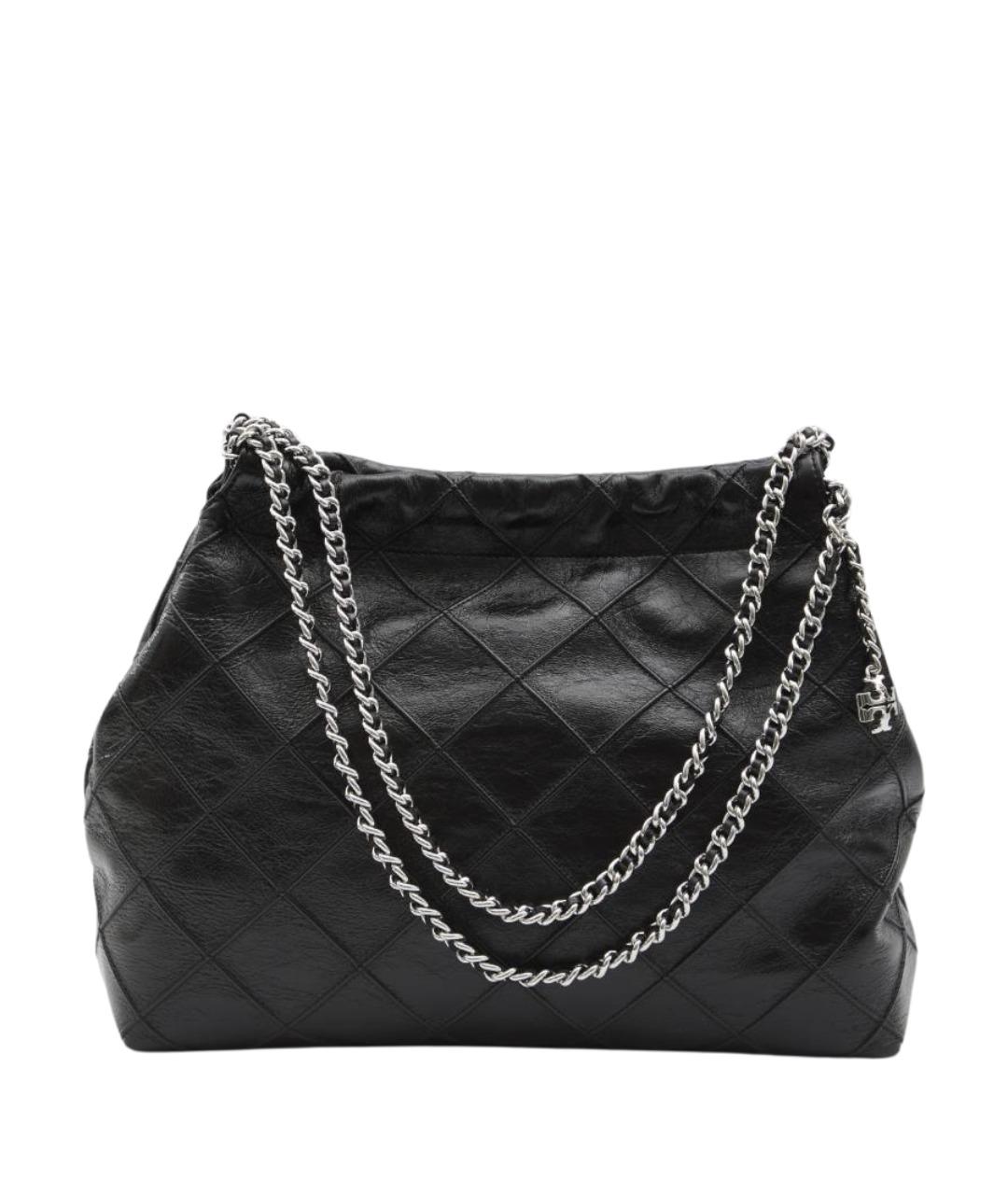 TORY BURCH Черная кожаная сумка через плечо, фото 1