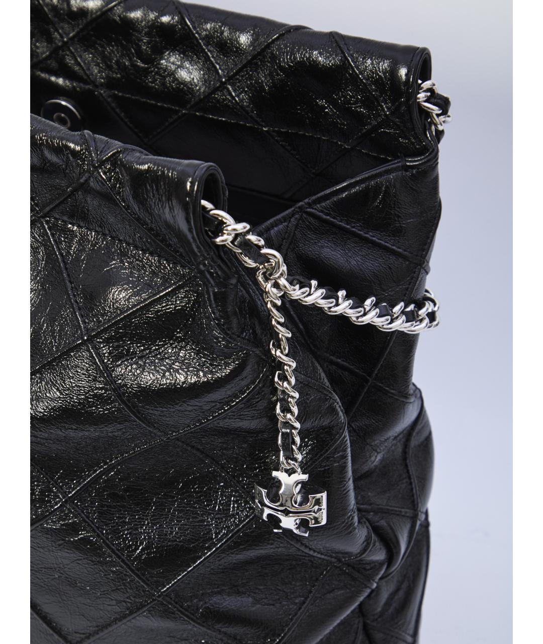 TORY BURCH Черная кожаная сумка через плечо, фото 4