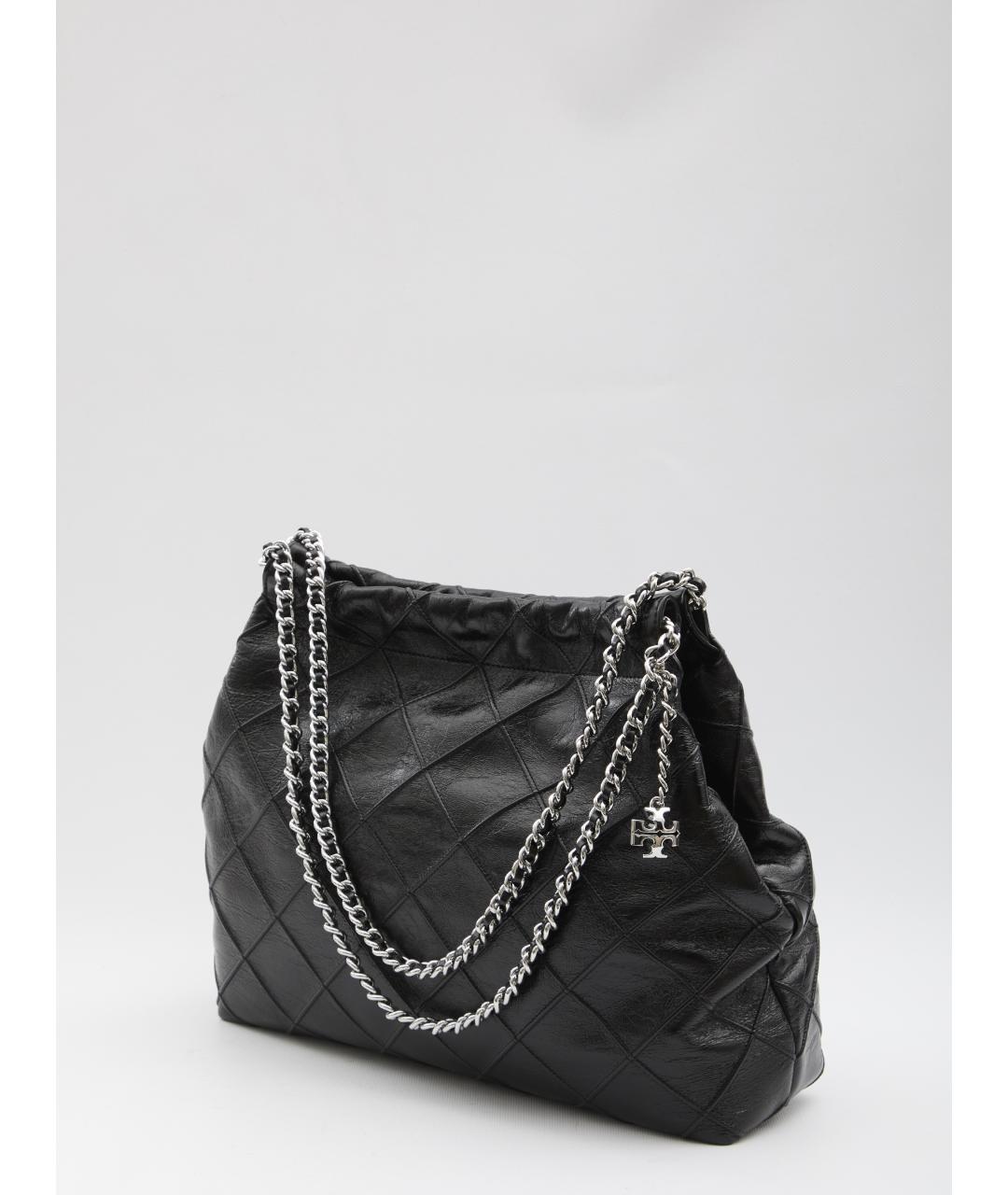 TORY BURCH Черная кожаная сумка через плечо, фото 2