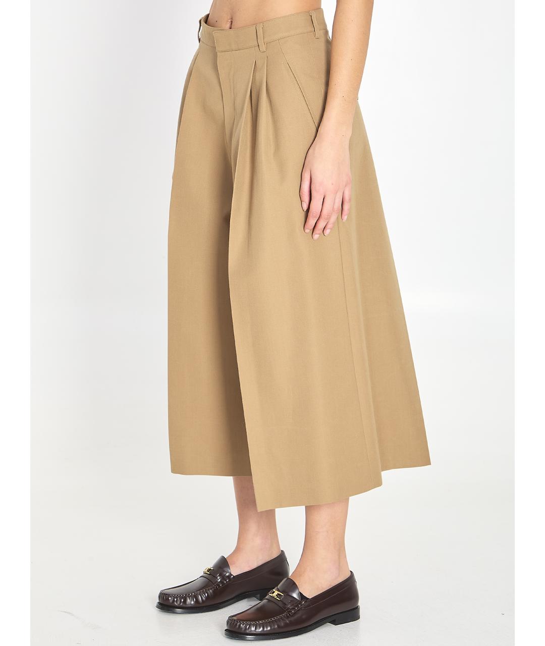 CELINE Бежевые прямые брюки, фото 2