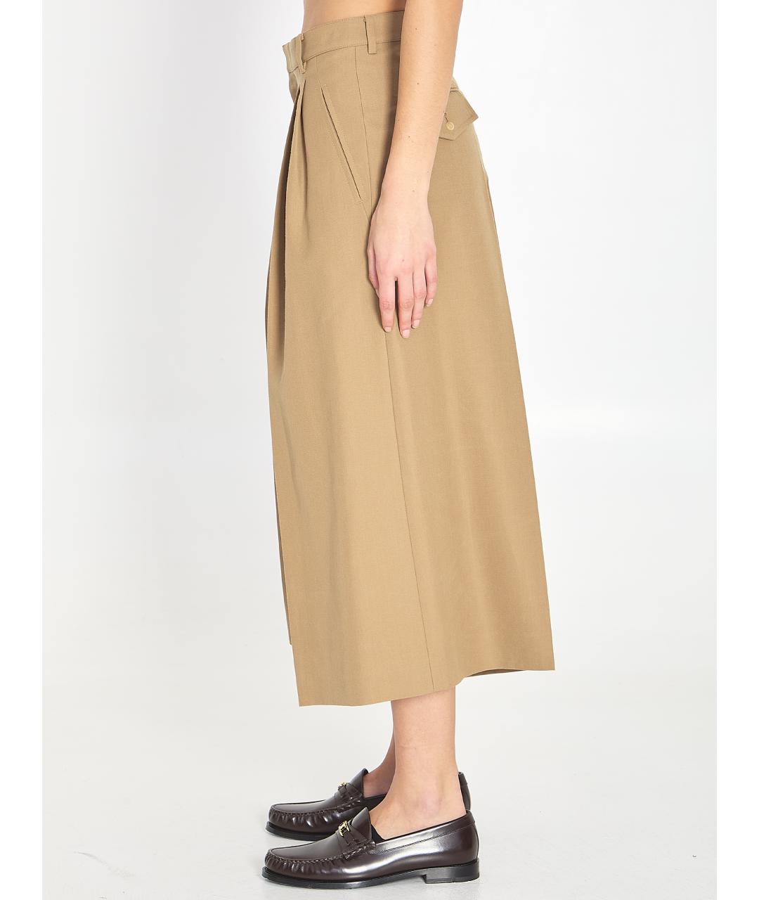 CELINE Бежевые прямые брюки, фото 3