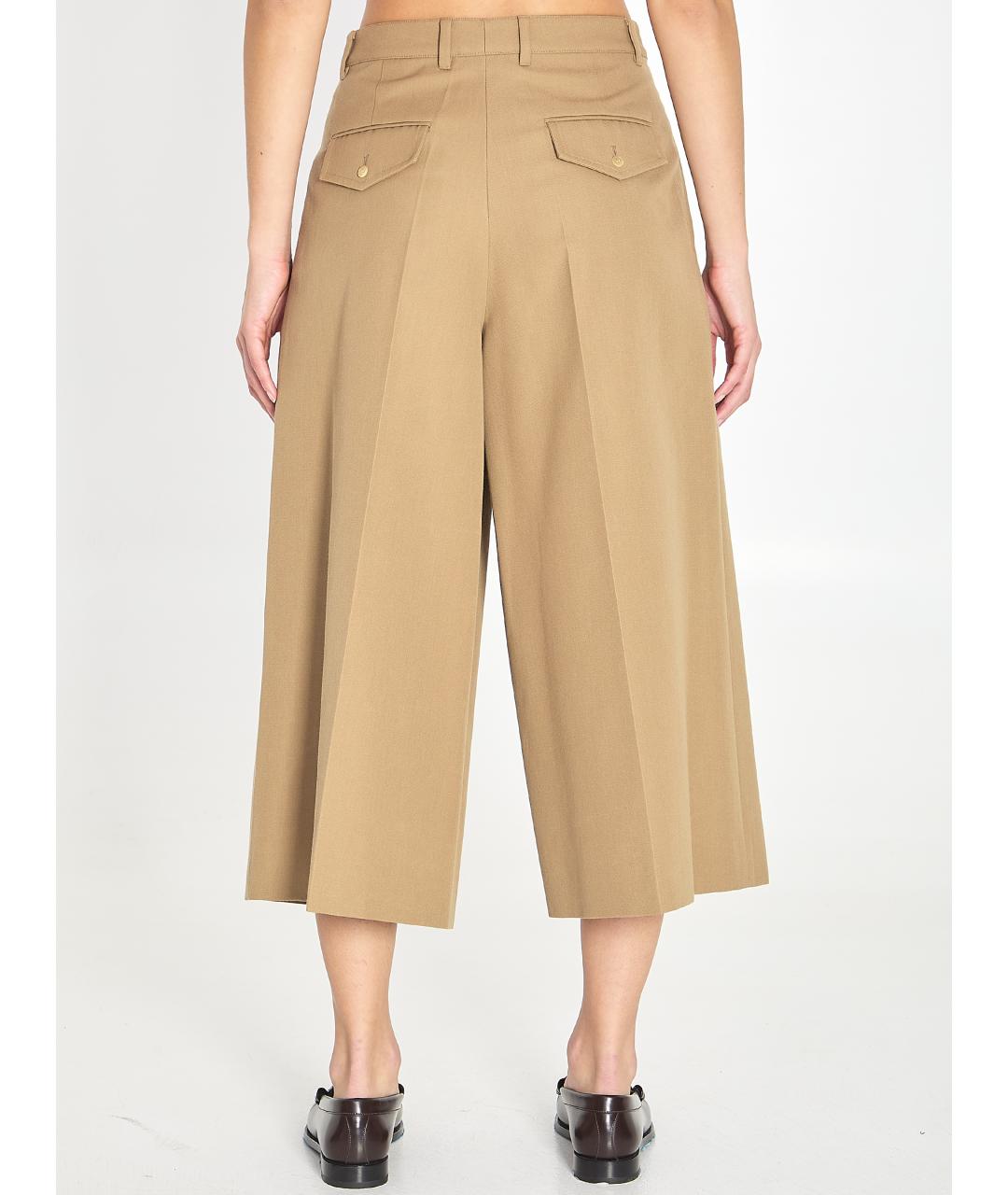 CELINE Бежевые прямые брюки, фото 4