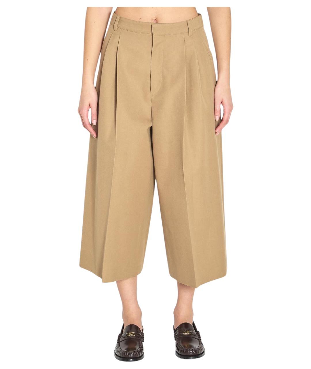 CELINE Бежевые прямые брюки, фото 1