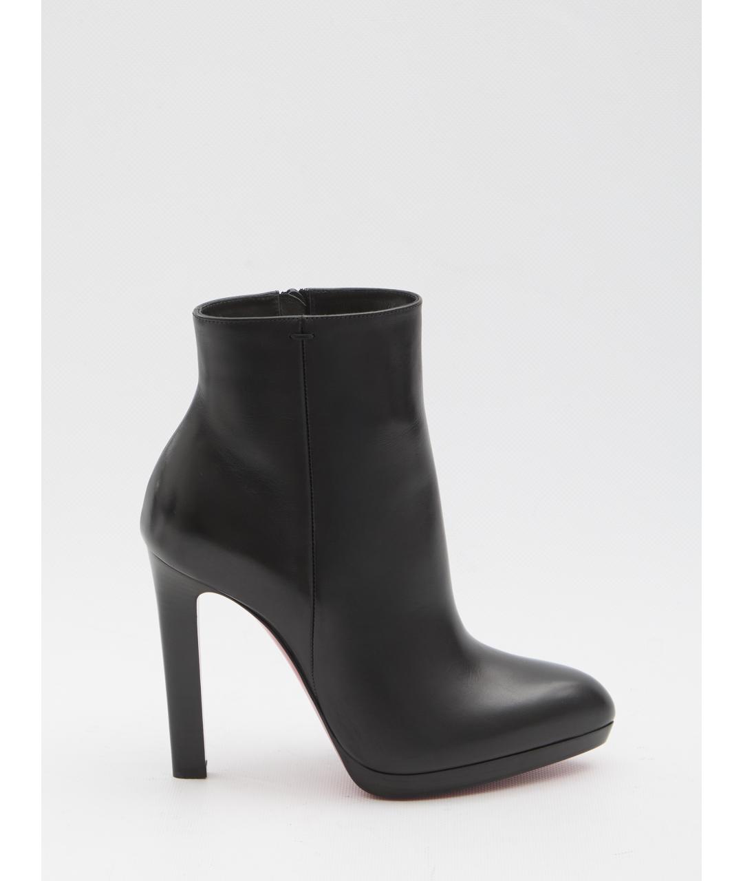 CHRISTIAN LOUBOUTIN Черные кожаные ботильоны, фото 6