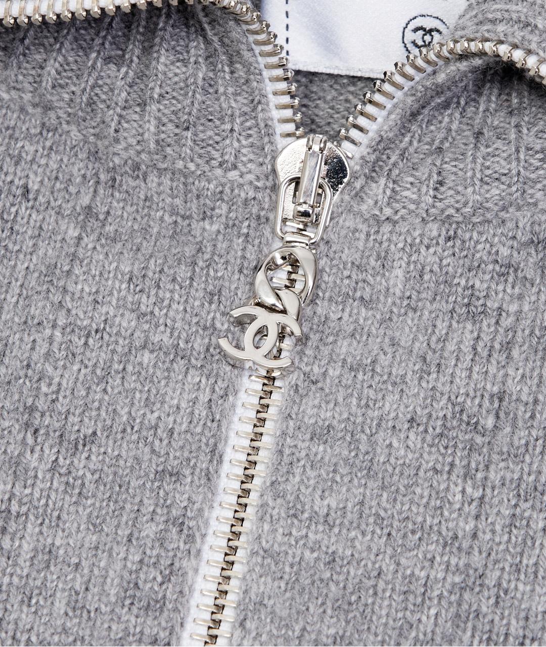 CHANEL Серый кашемировый джемпер / свитер, фото 4