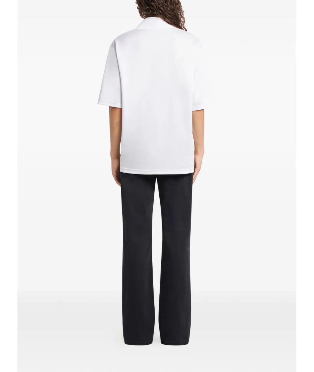 COURREGES Белая хлопковая футболка, фото 3