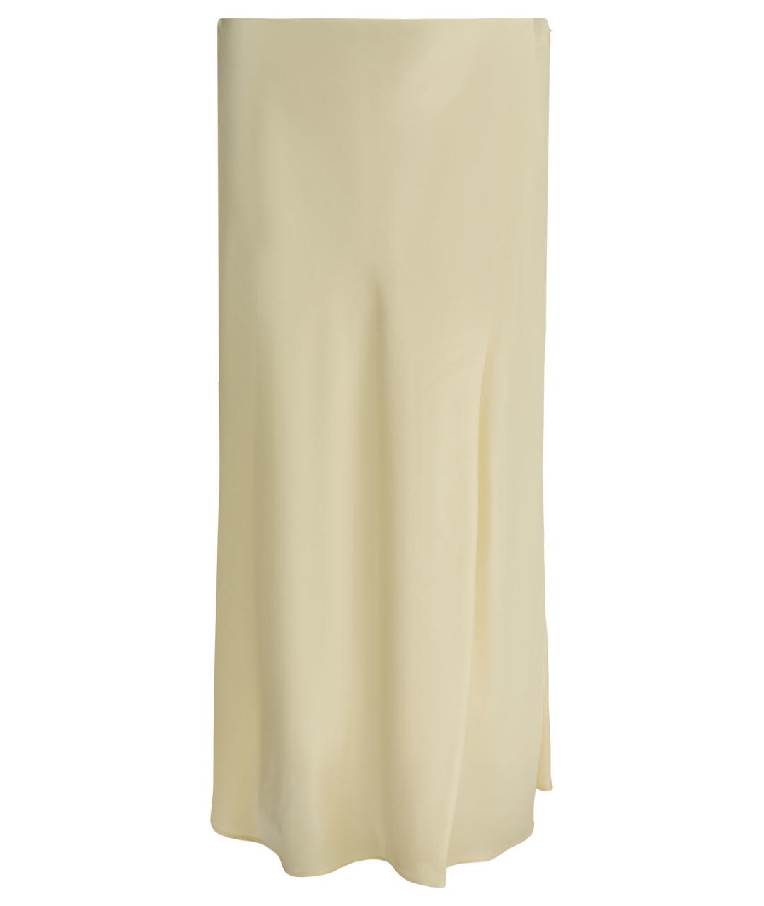 KHAITE Бежевая ацетатная юбка миди, фото 1