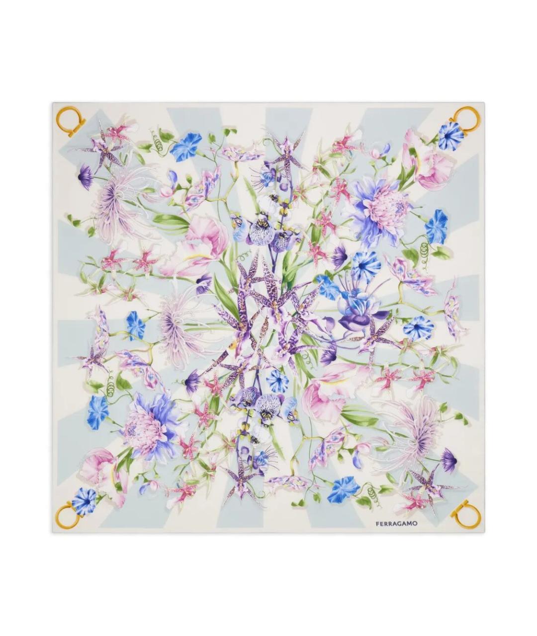 FERRAGAMO Мульти шелковый шарф, фото 1