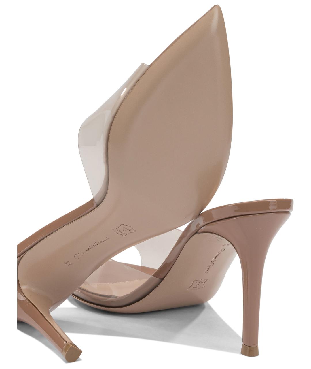 GIANVITO ROSSI Бежевые мюли, фото 5