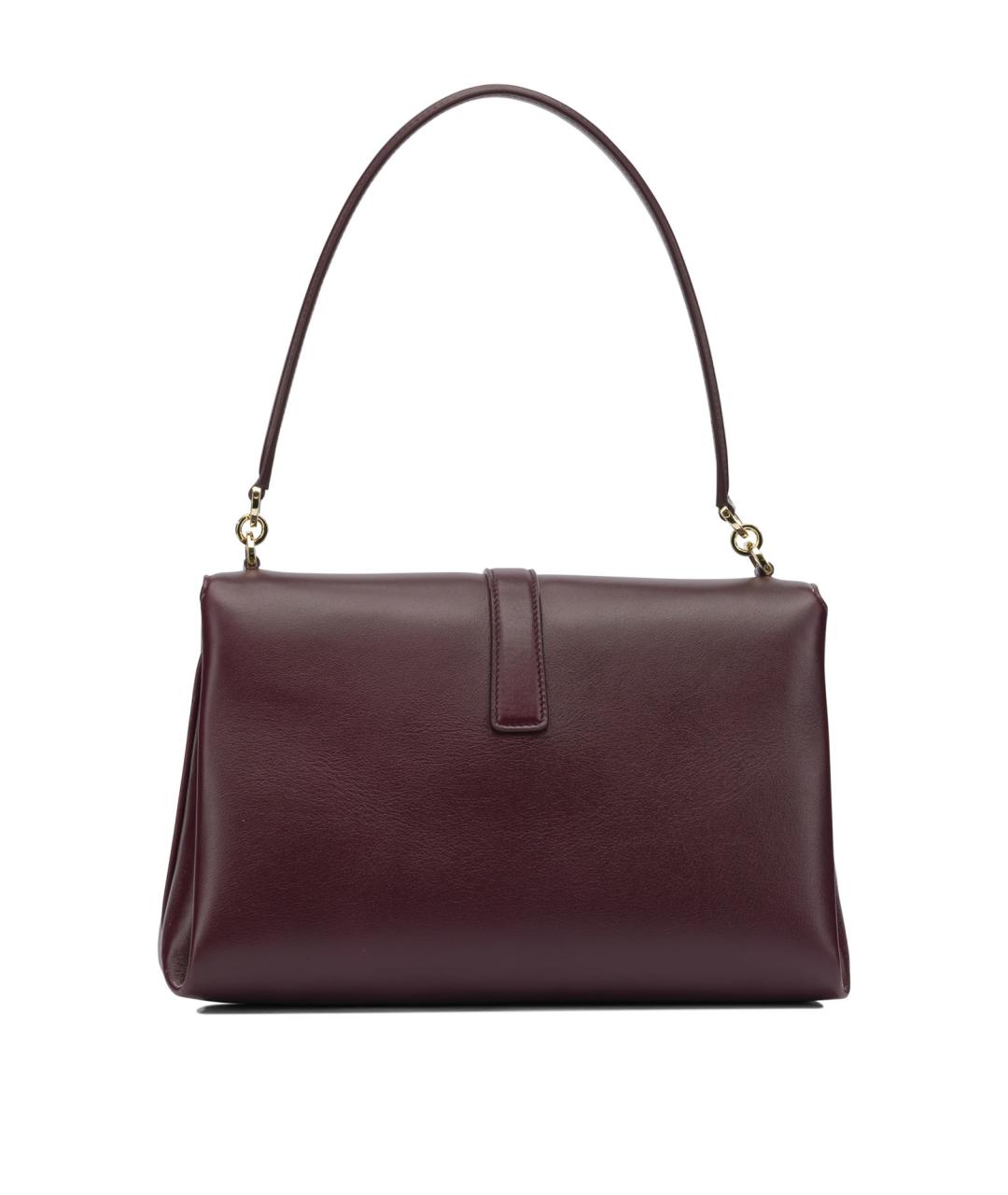 FERRAGAMO Бордовая кожаная сумка с короткими ручками, фото 3