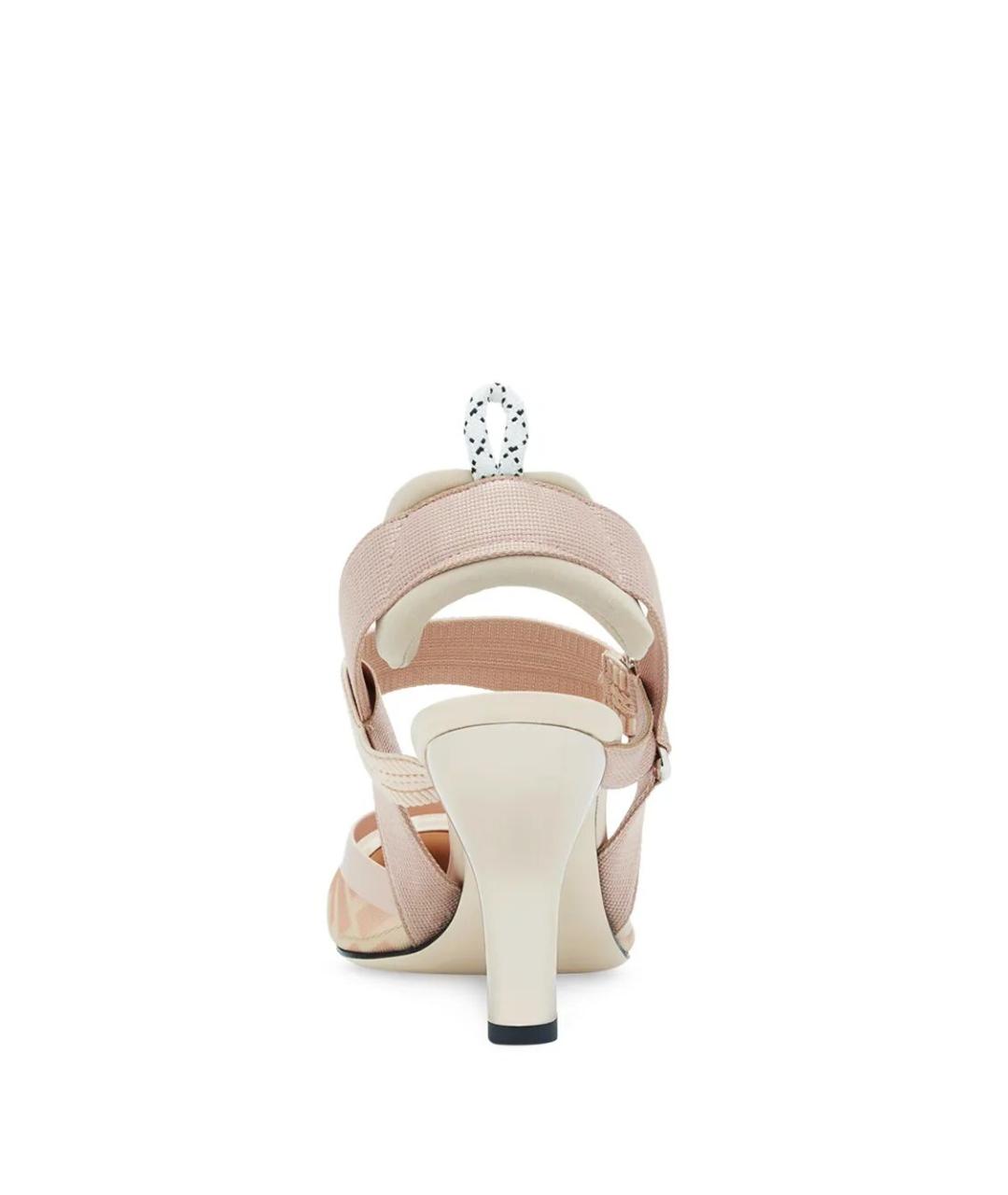 FENDI Розовые синтетические туфли, фото 3