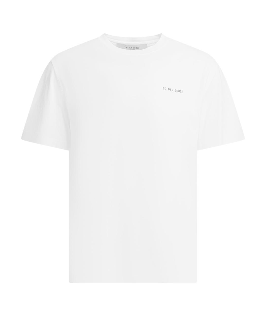 GOLDEN GOOSE DELUXE BRAND Белая хлопковая футболка, фото 1