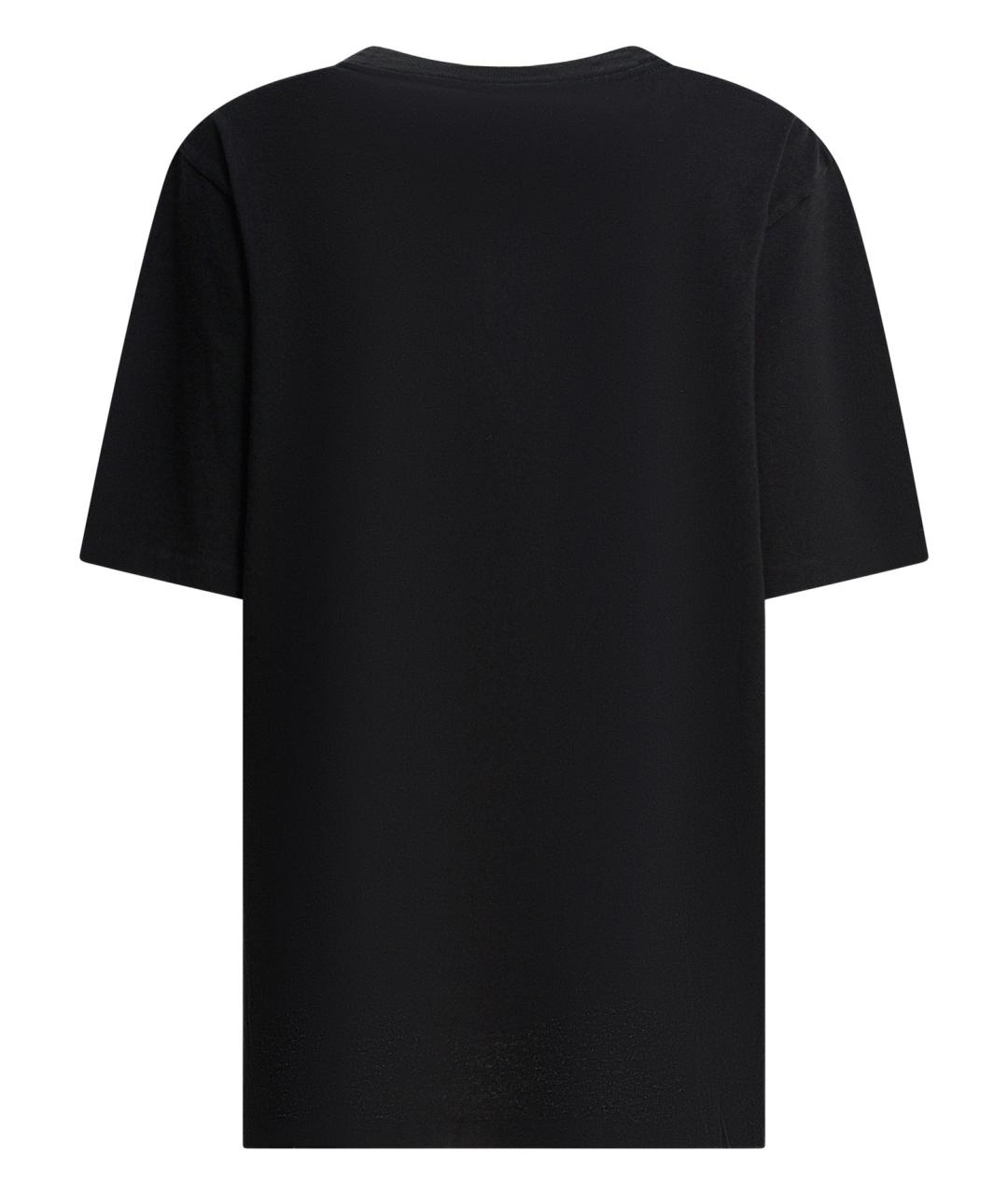 CHLOE Черная хлопковая футболка, фото 2