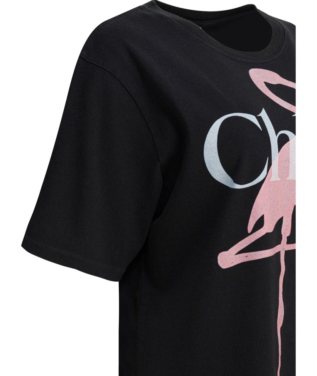CHLOE Черная хлопковая футболка, фото 4