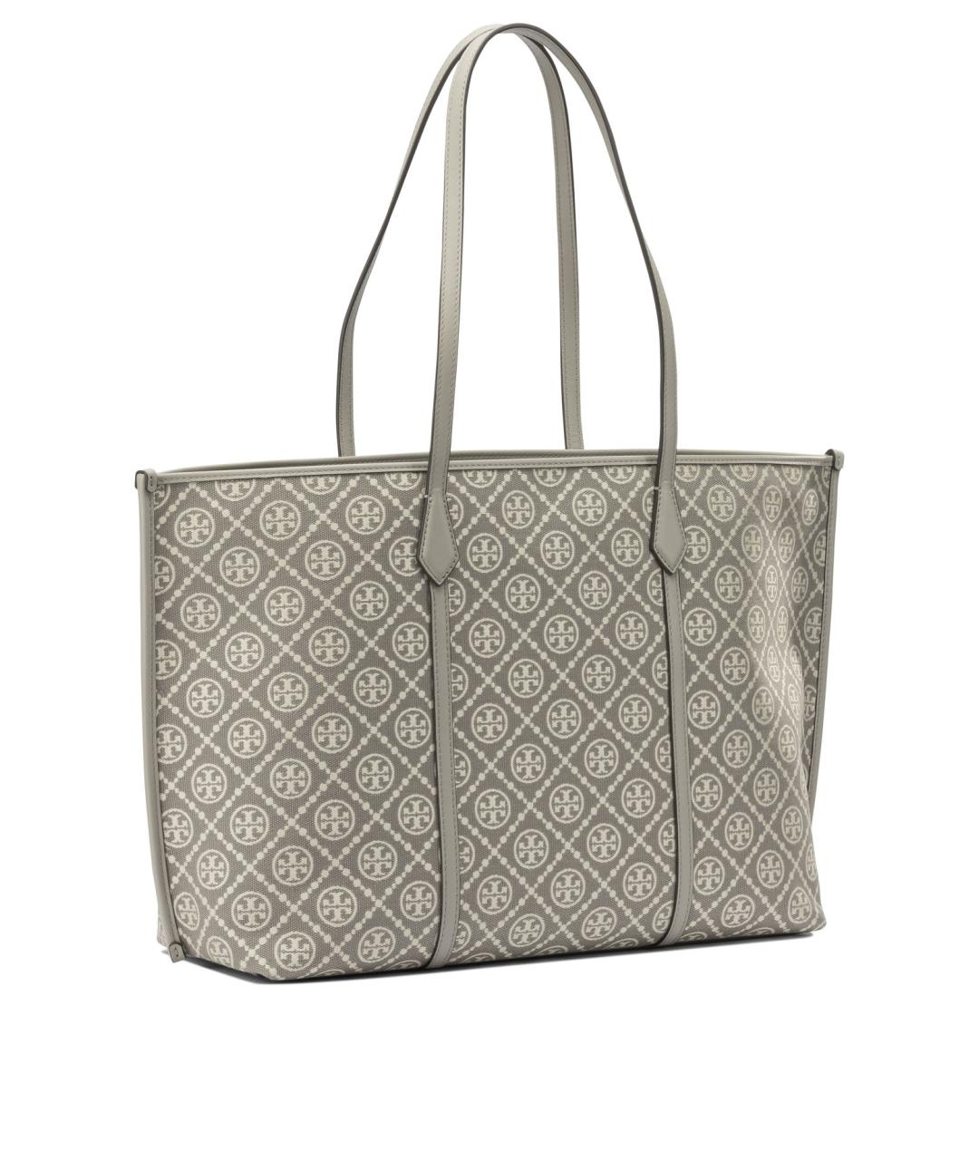 TORY BURCH Серая хлопковая сумка через плечо, фото 2