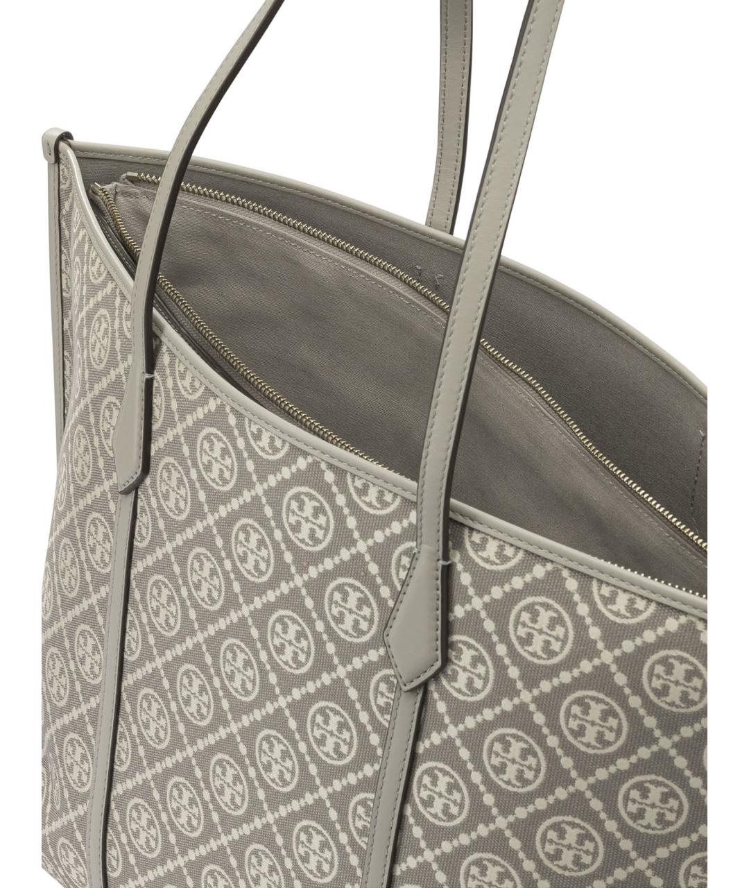 TORY BURCH Серая хлопковая сумка через плечо, фото 5