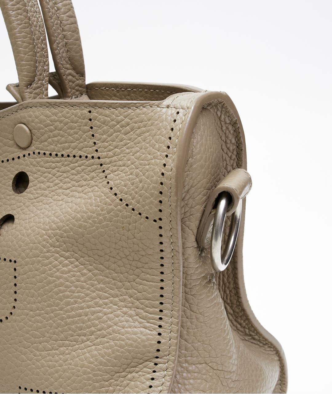 BALENCIAGA Бежевая кожаная сумка с короткими ручками, фото 3