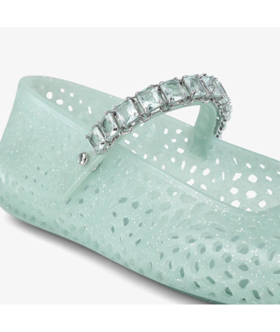 JIMMY CHOO Бирюзовые резиновые балетки, фото 5