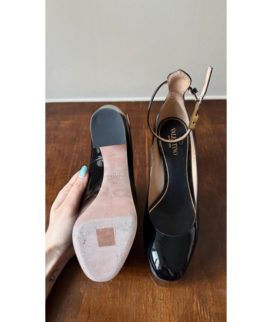 VALENTINO Черные туфли из лакированной кожи, фото 5